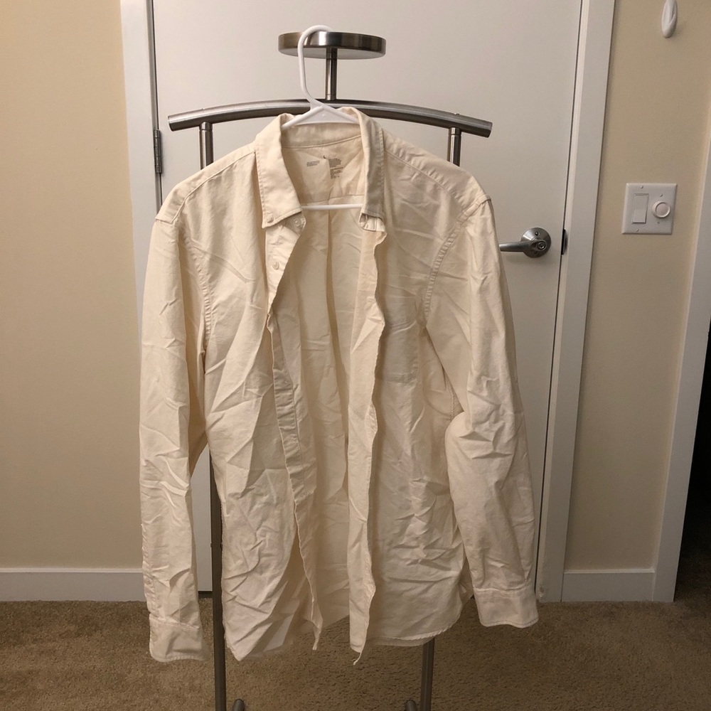 NWOT Beige Muji Button Down